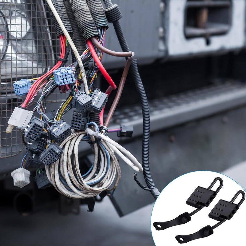 Datanly 8 Pack 4-pin Flat Trailer Wiring Harness Connector Dust Cover Black Vehicle Side Plug Terminals Connection Dust Cover Bulk for Trailer Replace Against Dirt Water Rust - Image 5